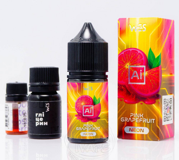 Рідина WES AI Neon Salt Pink Grapefruit 30ml 50mg зі смаком рожевого грейпфрута (набір компонентів)