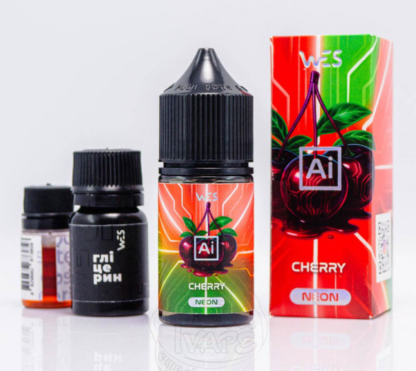 Рідина WES AI Neon Salt Cherry 30ml 50mg зі смаком вишні (набір компонентів)