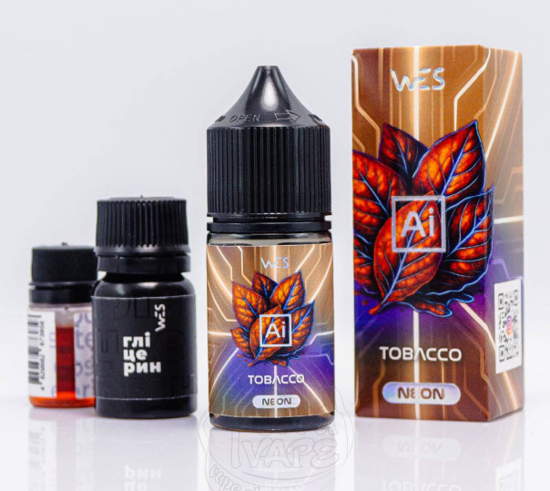 Рідина WES AI Neon Salt Tobacco 30ml 50mg зі смаком тютюну (набір компонентів)