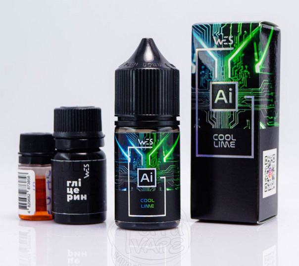 Рідина WES AI Salt Cool Lime 30ml 65mg зі смаком лайму з холодком (набір компонентів)