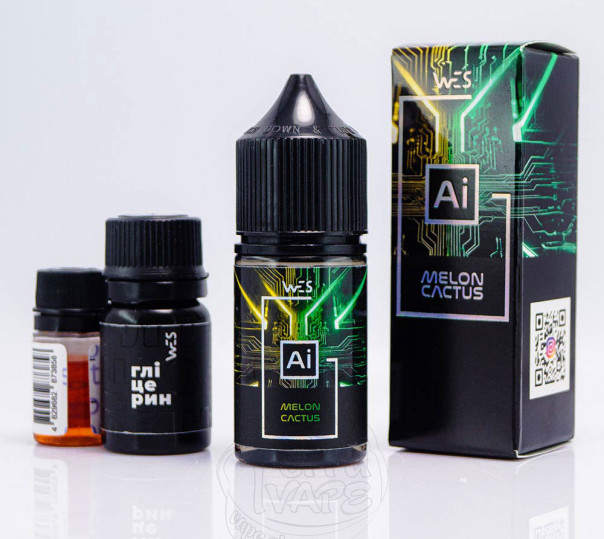 Жидкость WES AI Salt Melon Cactus 30ml 50mg со вкусом дыни и кактуса (набор компонентов)