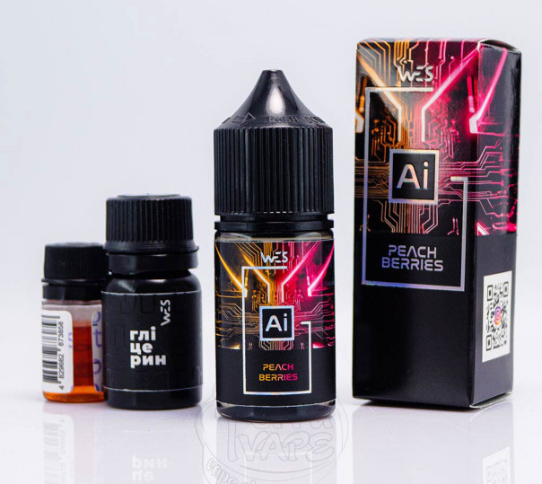 Жидкость WES AI Salt Peach Berries 30ml 50mg со вкусом персика и ягод (набор компонентов)