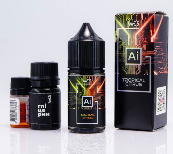 Жидкость WES AI Salt Tropical Citrus 30ml 50mg со вкусом цитрусовых тропических фруктов (набор компонентов)