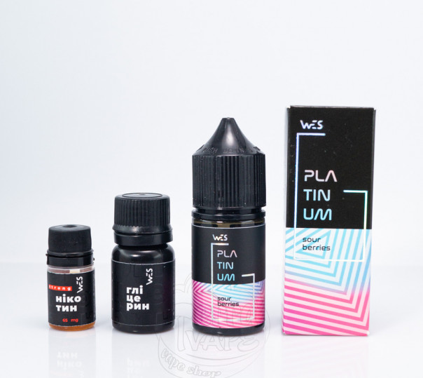 Рідина WES Platinum Salt Sour Berries 30ml 65mg зі смаком ягід (набір компонентів)