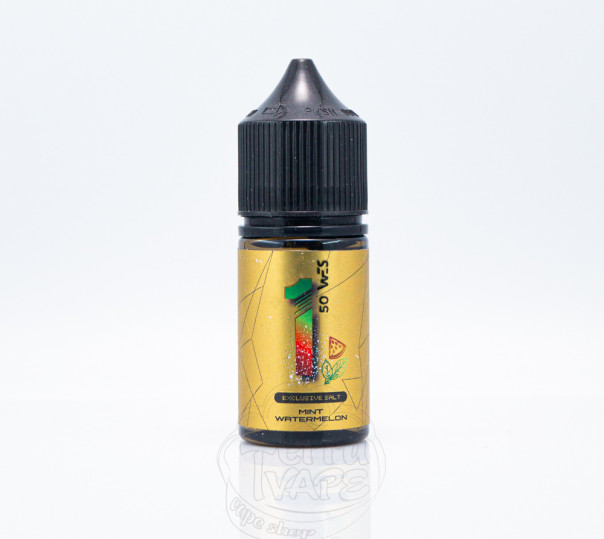 Рідина Wes Gold Line Salt #1 Mint Watermelon 30ml 25mg на сольовому нікотині зі смаком кавуна з м'ятою