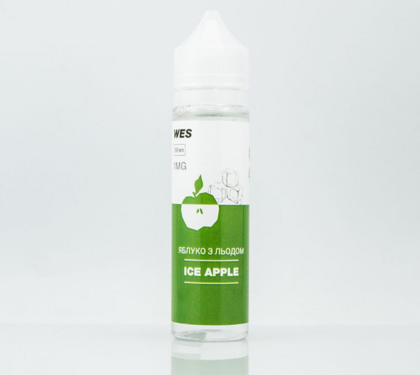 Рідина WES The First Organic #8 Ice Apple 60ml 1mg на органічному нікотині зі смаком яблука з холодком