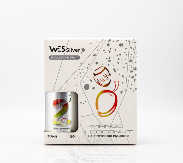 Жидкость WES Silver Salt #2 Mango&Coconut 30ml 50mg со вкусом манго и кокоса (набор компонентов) Жидкость WES Silver Salt #2 Mango&Coconut 30ml 50mg со вкусом манго и кокоса (набор компонентов)