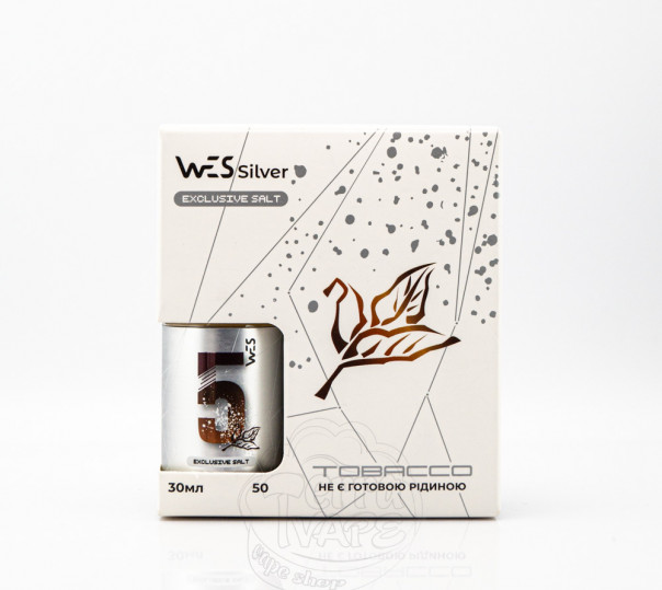 Рідина WES Silver Salt #5 Tobacco 30ml 65mg зі смаком тютюну (набір компонентів) Рідина WES Silver Salt #5 Tobacco 30ml 65mg зі смаком тютюну (набір компонентів)
