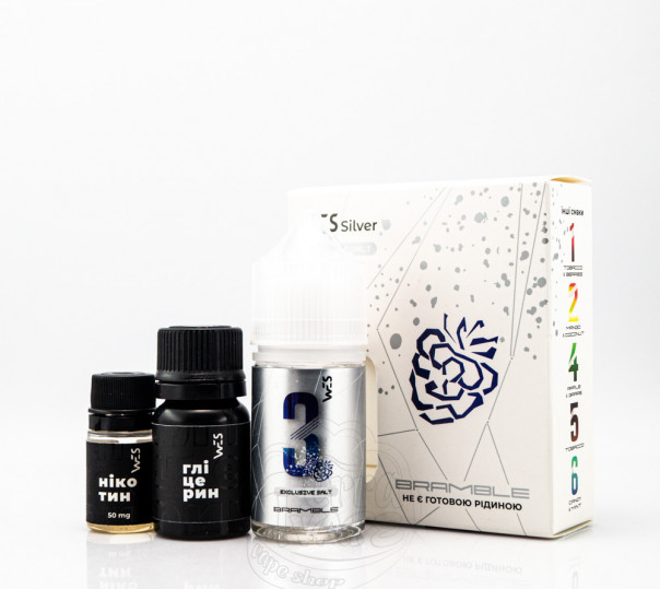 Жидкость WES Silver Salt #3 Bramble 30ml 50mg со вкусом ягод (набор компонентов) Жидкость WES Silver Salt #3 Bramble 30ml 50mg со вкусом ягод (набор компонентов)
