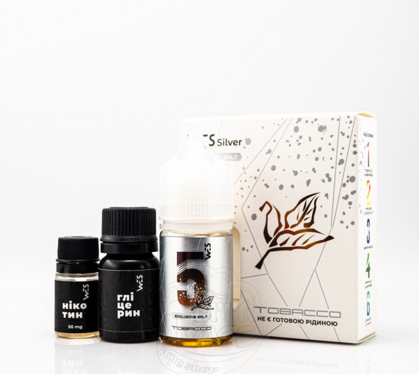 Рідина WES Silver Salt #5 Tobacco 30ml 65mg зі смаком тютюну (набір компонентів) Рідина WES Silver Salt #5 Tobacco 30ml 65mg зі смаком тютюну (набір компонентів)