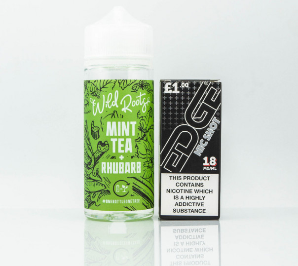 Рідина Wild Roots Organic Mint Tea, Rhubarb 100ml 0mg без нікотину