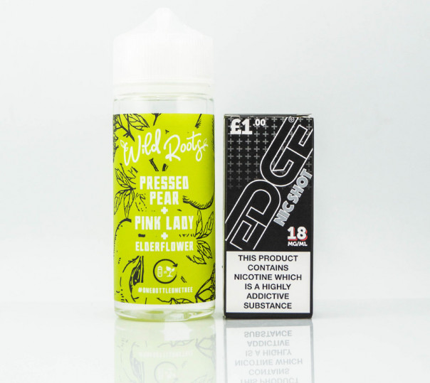 Жидкость Wild Roots Organic Pressed Pear, Pink Lady, Elderflower 120ml 3mg на органическом никотине