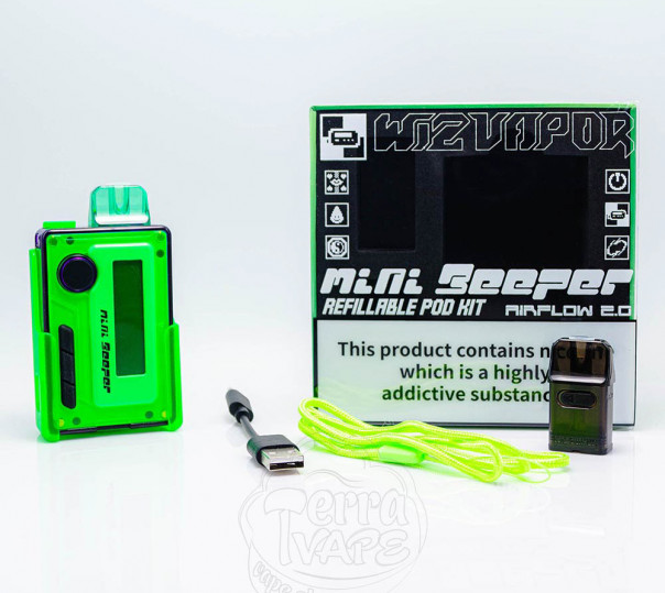 WizVapor Mini Beeper Pod Kit 1200mAh White Wave Багаторазова POD система WizVapor Mini Beeper Pod Kit 1200mAh White Wave Багаторазова POD система