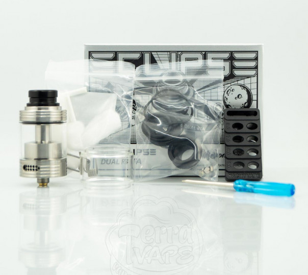 Yachtvape Eclipse Dual RTA Gunmetal Обслуговуваний бак Yachtvape Eclipse Dual RTA Gunmetal Обслуговуваний бак