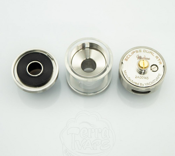 Yachtvape Eclipse Dual RTA Gunmetal Обслуговуваний бак Yachtvape Eclipse Dual RTA Gunmetal Обслуговуваний бак
