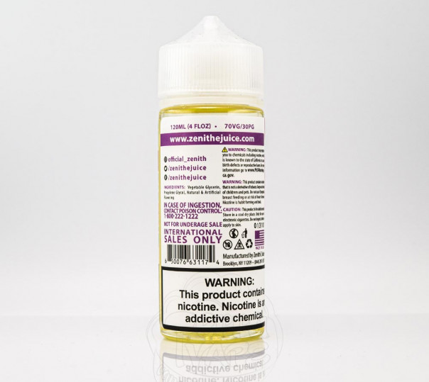 Рідина Zenith Organic Gemini 120ml Ice 3mg на органічному нікотині зі смаком ягід з холодком Рідина Zenith Organic Gemini 120ml Ice 3mg на органічному нікотині зі смаком ягід з холодком