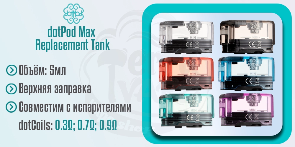 Описание картриджей для dotPod Max