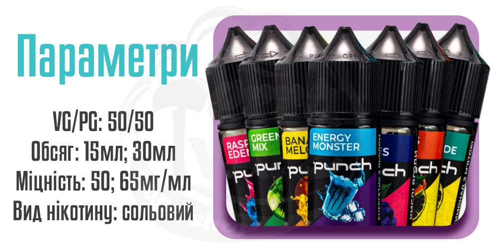 Параметри рідини Punch Salt